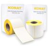 KORAT Etichette Termiche 100x100 mm, 450 per Rotolo, Adesive per Stampante Termica, Compatibili Zebra Dymo Brother, Ideali per Spedizioni, Logistica, Barcode, Senza Inchiostro (3150, 7 Rotoli)