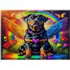 VNPJBDFZTHWQ 1000 mini puzzle per adulti cane arcobaleno ali ali cartone | 38 x 26 cm Cartone Decorazione Soggiorno Taglio Preciso Regalo Compleanno Rilassato