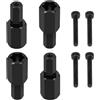 ZHRCFUN 4 adattatori esagonali da 5 mm per WPL C34 C24 | Adattatore esagonale ruota + 12,5 mm, WPL C24, WPL C34, 1/16 Truck