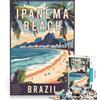 JIANGENNF Puzzle da 1000 pezzi per ragazzi, spiaggia di Ipanema in Brasile, gioco rompicapo, taglio di precisione, compleanno e Natale 50x75cm