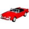 Generisch Welly - Modellino di auto compatibile con Alfa Romeo Spider 2600 rosso aperto Cabrio 1961-1969, circa 1/34-1/39, in metallo, in scatola