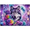 VNPJBDFZTHWQ Lupo Rosa Luna 1000 Pezzi Mini Puzzle per Adulti Difficile | 38 x 26 cm Carta Decorazione Soggiorno Taglio Preciso Regalo Compleanno Rilassamento