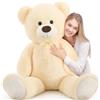 MorisMos Orso Peluche Gigante 130cm XXL, Beige Orsetto di Peluche Grande Morbido, Kawaii Orsacchiotto Giganti Peloso, Idee Regalo San Valentino per Lei Bambini Ragazze Fidanzata Donna Compleanno