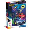 Clementoni- Batwheels Supercolor Puzzle-Batwheels-60 Pezzi Bambini 4 Anni, Puzzle Cartoni Animati, Made in Italy, Multicolore, 26593