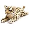 LUBEWISE Tiger - Peluche realistico, morbido animale selvatico con posa sdraiata | Peluche realistico a forma di gatto selvatico, morbido tessuto di alta qualità, design con posa sdraiata