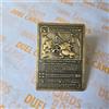 Generic Pokemon Charizard BaseSet - Carta da collezione in metallo, 1a edizione | 1a edizione, design 3D, materiale metallico, oggetto da collezione, set base
