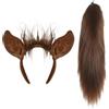 Carreuty Set di accessori per costume da cavallo, 2 pezzi, con orecchie a | Costume di Halloween Animale Giornata Mondiale del Libro Animali Personaggi dei cartoni animati Cosplay
