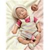 Aniiyy Bambola neonata in morbido silicone da 13 pollici a figura intera, con bocca apribile, bambola neonata realistica in silicone, modello femminile, anatomia corretta