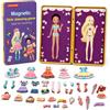 Baroce Scatola 40 Accessori Magnetici per Bambino, Abbigliamento Giochi | 2 Bambole per Bambina, Lavagna Magnetica per Calamite in Metallo, Regalo Compleanno Bambini, Giocattoli Bambini 3 Anni