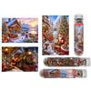 Luneko Piccolo puzzle per adulti, formato mini, 15 x 10 cm, confezione da 3 | Mini puzzle da viaggio con Babbo Natale, pupazzo di neve, albero di Natale, paese delle meraviglie invernali, 150 pezzi