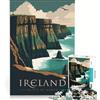 JIANGENNF Puzzle da 1000 pezzi per adulti con poster di viaggio sull'Irlanda, gioco per famiglie, interazione genitore-figlio, compleanno e Natale 50x75cm