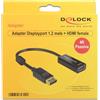 Delock Adattatore Delock 62609 DP 1.2 HDMI M/F Nero