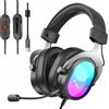 Fifine Microphone Cuffie da studio over-ear Fifine H16W 7.1 RGB 20Hz-20kHz 32Ohm -38dB -98dB 3.5mm Usb Nero [H16]