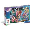 Clementoni - Puzzle per Bambini 104 Pezzi Supercolor, per Bambini 6+ Anni, Illustrazione con Personaggi Winx Club, Idea Regalo, Made in Italy, 38x27 cm, 25085
