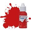 Humbrol Vernice acrilica n. 220 Flacone contagocce Rosso Italiano Lucido, 14 ml