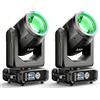 Osusuent 2 x Lira LED RGBW Beam 200 W, zoom elettronico 2-5° Prisma 18 sfaccettature colori e motivi d-mx512/attivazione sonora per scena club matrimonio discoteca bar