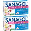 SANAGOL Tuss Junior Fragola 24 Caramelle Gola Voce | Pastiglie per Mal di Gola, Tosse e Raffreddore con Miele, Malva, Succo di Lampone e Rosa Canina | Azione Emolliente e Lenitiva | Gusto Fragola 2x24