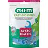 GUM Easy Flossers - Stuzzicadenti per filo interdentale in PTFE resistenti allo schiacciamento, con manico ergonomico, menta pulite tra i denti e sotto la linea gengivale per una rimozione efficace