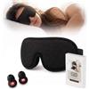 Guide des Saveurs Maschera da notte oscurante 3D + paraocchi oscuranti totali + tappi per le orecchie, allevia emicranie e mal di testa, kit sonno riparatore da viaggio - Ebook in omaggio
