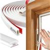 DIAONIAN 6M Guarnizione Finestra,Paraspifferi Finestre,6x10mm,Bianco | Guarnizioni Finestre,Guarnizione Per Finestre e Porta Autoadesiva,Gomma,Per Insonorizzazione Impermeabile