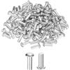 QUARKZMAN 150 Pcs Rivetti A Testa Svasata Diametro M5 x Lunghezza 14mm | In Alluminio Massiccio, Rivetti A Testa Tonda In Alluminio, Per Barche Per Riparare Barche Aerei Industria