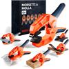 PRESCH Morsetti a Molla 50mm 6 pz - Pinze molla con Forza Serraggio 12kg | Morsetti piccoli rinforzati in fibra di vetro con impugnature gommate - Presa sicura grazie alle ganasce con motivo a croce