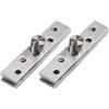 TopHomer Cerniere centrali centrali in acciaio inox, rotazione a 360 gradi, finitura spazzolata, cerniere nascoste per porte, finestre, armadi, argento