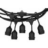 La zappa Luminaria NEOS con 10 portalampade E27 in PVC fornita senza lampadine (Nero)