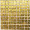 conwire Piastrella a mosaico in vetro traslucido, struttura in cristallo dorato, per pareti, bagno, WC, doccia, cucina, specchio