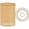 DOITOOL Paralume per lampade da tavolo e da terra, in rattan intrecciato E27 | Apertura da 4,2 cm, finitura intrecciata rustica, uso soggiorno e ristorante, dettaglio struttura in metallo