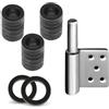 simarro Anelli fitness per porte della camera, rondelle in plastica, per porte della camera, rondelle della della porta, cerniera della porta, rondella, 1,5 x 1 x 0,12 cm (60 pezzi nero)