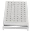 BRIGHTFUFU Schermo Doccia Rettangolare 6x10 Fori in Plastica Beige Resistente a Incrostazioni per Soffione Bagno Effetto Cascata e Controllo Flusso Acqua