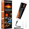 loongway Silicone resistente alle alte temperature, nero, 100 ml, sigillante in silicone resistente al calore, impermeabile, speciale sigillante per forno, piano cottura a induzione e microonde