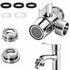 KenHLun Deviatore Rubinetto 3 Vie Valvola Deviatore Doccia G 1/2 Splitter | Deviatori Doccia Lavandino, Deviatrice Rubinetto Valvola con Adattatore M22-M24/M28 per Bagno Cucina Doccetta,Ottone