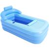 JDBDU Vasca da bagno pieghevole per adulti con cuscino per il collo, robusta vasca a 3 camere senza pompa, piscina mobile spa per giardino, balcone e campeggio