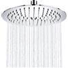 TANIASHOP Soffione Doccia Ø200 mm Ultrasottile in Acciaio inox 304 con Getto Pioggia, Ugelli Silicone Anticalcare, Tecnologia Air-In, Alta Portata, Attacco Universale G1/2, Cromato