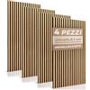 RMF PRO Set 4 Pannelli Decorativi Per Parete in Legno Naturale 120x60, Rovere Bianco - Pannelli Fonoassorbenti Decorativi con Assorbimento Acustico, Decorazioni Interni - Pannelli Legno per Pareti