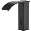 HARNART Miscelatore per lavabo a parete girevole a 360°, rubinetto da bagno per vasca e lavabo, rubinetto da incasso, lavabo a parete, design moderno, nero