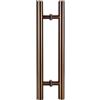 LRYELWA Maniglie per Porte in Vetro,Maniglia Doppia Barra laterale in Acciaio Inossidabile,Maniglione per Bagno Casa Hotel Club Office Store,Pomelli di Ricambio (Oro rosa,300mm foro a foro)