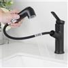 SEMANEY - Rubinetto per lavabo, con doccetta estraibile, 2 tipi di getto d'acqua, miscelatore monocomando ad alta pressione
