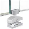 UKCOCO 2 pezzi tappo porta in vetro: pavimento in acciaio inox guida di ricambio inferiore - lega di alluminio scorrevole in vetro guida per porta scorrevole in vetro da 5-14 mm senza cornice porta