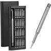 DHNEIYGC Cacciaviti Precisione 25 in 1, Mini Kit di Riparazione con 24 Punte Torx, Pentalobe, Triwing ed Esagonali, Custodia Portatile per Smartphone, PC, Laptop, Occhiali e Orologi