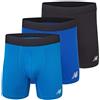 New Balance Premium 6 inch with Fly 3 Pack Boxer Corti Uomo (Pacco da 1) | Confezione da 3 biancheria intima, tessuto elasticizzato traspirante con apertura a mosca, cintura morbida e cuciture senza