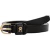 Tommy Hilfiger Donna Cintura Essential Effortless 1,5 cm Stretta, Nero (Black), 80 cm