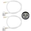 Smomend 2 PCS Tubi di Prolunga per Ugelli Aerosol,Tubo Flessibile Trasparente 60 CM con Ugello Metallo Riutilizzabile, Accessorio per Spruzzatura Pellicola Fluida Precisa in Zone Difficili da Raggiungere