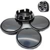 ZUMLLOMA 4 Pezzi Coprimozzi Universali 65 mm, in ABS per Cerchi in Alluminio, Compatibili con BMW, Mercedes, Volkswagen e Altri Veicoli (nero)