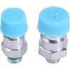 GLSTOY 2 Pezzi Kit Raccordo Pneumatico Alta e Bassa Pressione per Ricarica Aria Condizionata Auto con Nucleo Coperchio e Guarnizione in Gomma Colore Casuale