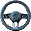 Generico Copri Volante Per Mercedes Per Benz Classe A W177 B W247 C W205 CLS Coprivolante Per Auto In Pelle In Fibra Personalizzata Coprivolante Auto(PU Red)