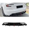 IDENUONA Paraurti posteriore diffusore labbro W/luce per Tesla Model 3 2024-2025 nero