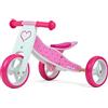 Milly Mally Jake girante con due o tre ruote ruota in legno da 1 a 3 anni (cuori)